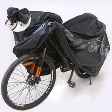 자전거 보호 보관 방수 비닐 커버 덮개 m11075 오토바이덮개, 블랙, 1개