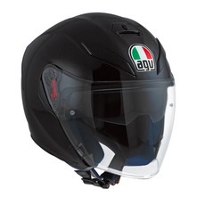 長野車業 AGV K-5 JET 黑色 亞洲版頭型 公司貨 安全帽 贈送MOTO46頭套一個, 黑色 M號