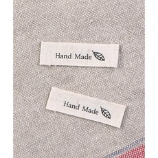 퀼트스타 나뭇잎 핸드메이드 소프트 린넨라벨_내추럴, 2개, 내추럴