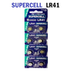 [일반우편배송] 슈퍼셀 LR41 알카라인 버튼건전지 1.5V, 8개입, 1개