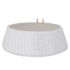 新品 圣誕氛圍 豎條紋毛絨圣誕樹樹圍 白色豎條紋圣誕樹裝品聖誕節裝飾派對裝飾聖誕掛飾聖誕佈置耶誕佈置居家佈置, 1個, Ml-o1524