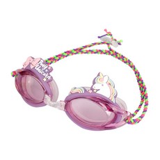 WH 아동용 패브릭 수경 안티포그 물안경, 퍼플(유니콘)