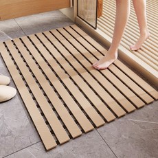 돌아라 욕실 미끄럼방지매트 화장실 물빠짐 욕실매트, 1개, 카키색