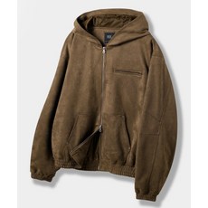 디미트리블랙 DIMITRIBLACK 2WAY FAUX 스웨이드 후드 집업_브라운 DBE7TH04BR 272633