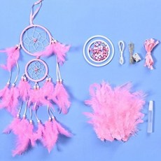 LED 드림캐처 만들기 DIY 키트 아이방 인테리어 소품 벽장식 무드등, 화이트