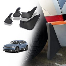 BestEvMod Ioniq5 머드 플랩 스플래시 가드 (4개 세트) 하드웨어 액세서리 포함 머드펄프 먼지 보호 구멍을 뚫을 필요 없음 2024 2023 2022 202