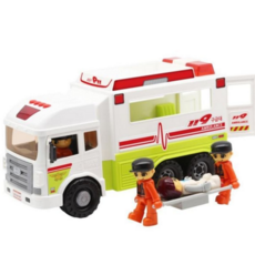 어린이 구급차 장난감 플라스틱 아기 자동차 유아 구급차 장난감 소리 선물 완구 탈것 놀이 역할 병원 승용