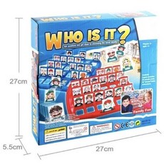 猜猜我是誰 WHO IS IT? 猜人物 邏輯推理 桌遊 雙人互動 兒童益智玩具, 1個, 彩盒