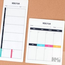 탈부착 메모보드 붙이는칠판 주간계획표 보드판, 세로, 상세정보참조