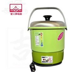 【聖火牌】 3人份電鍋 不鏽鋼內鍋 CY-280/CY-280A 煮飯/燉湯/清蒸, 綠, 1個