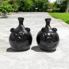 F 예조 도자기 소금통 소금단지 옹기도자기 이천도자기 옹기항아리 장독 미니항아리 테라리움키트 미니도자기 현관소금단지 도자기양념통 소금단지항아리 미니옹기 정원꾸미기 한국전통선물, 1세트