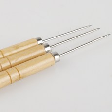 모루인형만들기 송곳 안미끄러지는 나무손잡이 휴대용 공예용 작업