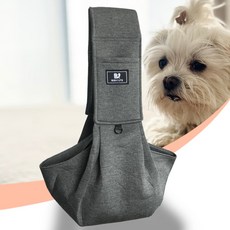 제이엠리빙 강아지 슬링백 띠 포대기 이동가방, 1개, 다크그레이