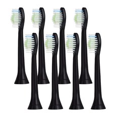 필립스 전용 전동칫솔 호환 리필모 HX6160 HX6902 HX6910 호환 칫솔모 (블랙), 8개, 필립스 (블랙)