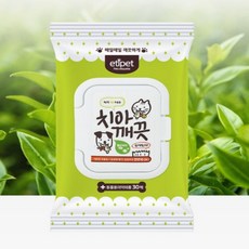 펫 물티슈 30매 치아 깨끗 구강관리 고양이구강 강아지위생
