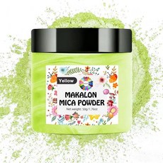 NTWJNJY Cyan MakalON 온 미카 파우더 안료 50g/병 밝은 색상의 미카 파우더 에폭시 수지 네일 아트 비누 만들기 페인팅 타이 염료 텀블러 슬라임, 옐로우