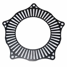 金色鏤空輪圈裝飾罩，提升視覺層次，個性化改裝首選, 鍍黑, 1個