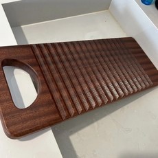 進口烏檀木搓衣板 洗衣板 加厚耐用 復古懷舊, 1個, 棕色 30 x 15 x 1.5cm