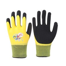 下殺價 牛郎星正品手套 NL-588全膠 防水 耐磨 加厚工地水產干活防滑乳膠, 1個, 【6雙】牛郎星588【黃紗黑防水