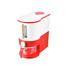 家用密封防蟲防潮米箱麵粉桶糧食儲存罐食品級米桶 5kg, 中國紅, 1個