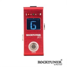 ROCKTUNER RT PT1 迷你地板式調音器 吉他調音器 黑色/紅色【i.ROCK 愛樂客樂器】, 1個, 紅色