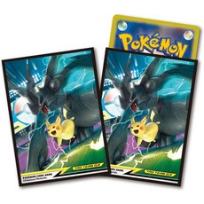 일본 포켓몬 카드 덱실드 피카츄 제크로무 TAG TEAM GX 프로텍터 슬리브 64매, 1개