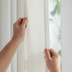 SINEET 방수 항균 단열 비침없는 두꺼운 쉬폰 커튼