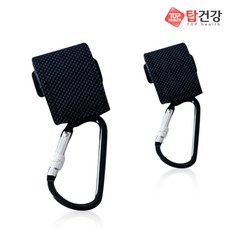 큐지오 유모차 고리 걸이 홀더 후크 훅 가방걸이 악세서리, 블랙, 2개