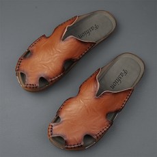 남성 샌들 수제화 정장 샌달 가죽 캐주얼 슬리퍼