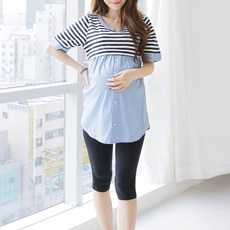 마더라이크 임산부 루루마린수유티 8178 반팔 수유복 외출 임부복