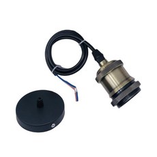 빈티지 소켓 와이어 나사 알루미늄 레트로 램프 거치대 실내 홈 데코, 1개, 3. bronze-coloured