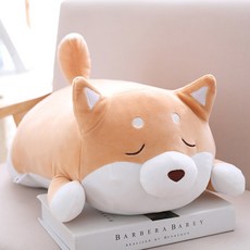 柴犬造型抱枕 柔軟舒適 居家辦公靠墊, 35cm瞇眼赤柴