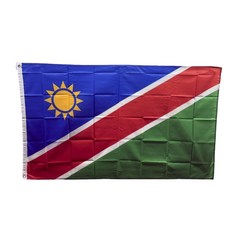 나미비아 국기 Namibia flag 90x150cm 폴리에스터 90g 구멍 고리 이중 스티치, 1개, MIXED COLOUR