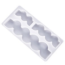 긴 양초 몰드 3-in-1 하트 양초 몰드 양초 비누 방 장식 발렌타인 선물, S shape 4