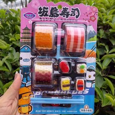 壽司熊造型軟糖，超大分享包，含果醬跳跳糖，兒童節日創意糖果首選, 1個, 大號板島壽司零售5元一整盒（8板）