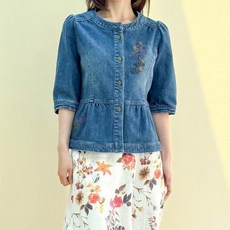 비꼴리끄 비꼴리끄데님 카라리스 자수 자켓 B252DJ2010 550644