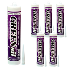 퀵마켓 다용도 그린씰 808 실리콘 (노즐 포함) 흑색, 6개