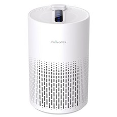Purivortex 침실용 공기 청정기 꽃가루 연기 먼지 애완 동물 비듬 냄새 머리카락 오존 프리 최대 880 평방 피트 커버 AC400 블랙102485, White with Fr ance Sponge, 화이트 및 향기 스폰지