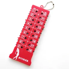 1개 내구성 있는 ABS 골프 스코어카드 18홀 골프 스트로크 퍼트 스코어 카운터 키체인 포함 골프 액세서리, 02 1pc Red