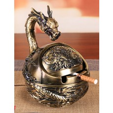 대형 고급 청동 재떨이 가정용 거실 인테리어용 뚜껑형 담배재떨이, K_청동 말