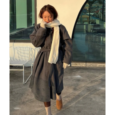 브랜드정품 제너럴아이디어 GENERALIDEA 발마칸 싱글 핸드메이드 롱코트 CHARCOAL WBE3L10510 360806