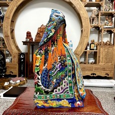 黑色精繡凸棉龍袍，柔軟吸水，尊貴龍袍造型，全新特價, 1個, 9寸長