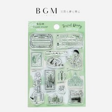 莫莫日貨 BGM水晶印章組 世界旅行主題 手帳裝飾印章 CST003, 1個