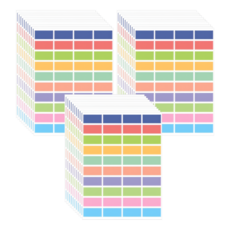 400개입 방수 네임 사각 스티커 3*1.5cm, 3세트, 혼합(S1038) 400개