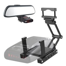 레이더 탐지기 마운트 알루미늄 장착 베이스 미러 마운트 브래킷 유니언 코브라 에스코트 발렌타인 V1 벨트로닉스 휘슬러 록키 마운틴 팬텀-T 등 탐지기(은색), 블랙