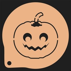 베이킹몰드 라떼아트 슈가파우더 3개 장식 세트 도안 할로윈, 연꽃색 11호 3인치