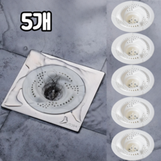 담다 5개입 욕실 배수구 회오리 필터, 화이트(KD345)5P, 1세트