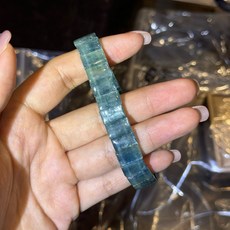 D222 藍綠晶貓眼順絲手排 11.5mm晶片 17.5手圍 高品透體 閃光效應, 1個