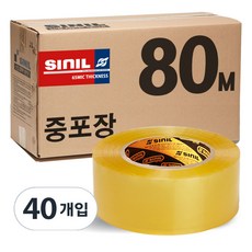 신일 중포장 투명 OPP 박스테이프 80m 40개 투명 중포장