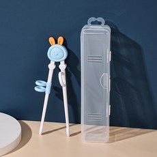兒童學習筷 幼兒訓練筷 寶寶吃飯輔助餐具, 1個, 藍色